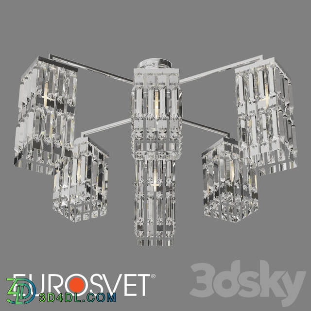 Chandelier - OM Ceiling Crystal Chandelier Eurosvet 10100_6 Chrome Barra