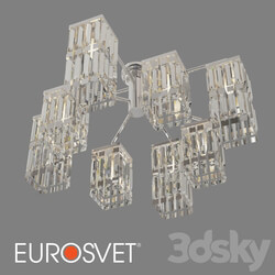 Chandelier - OM Crystal pendant chandelier Eurosvet 10100_8 chrome Barra 