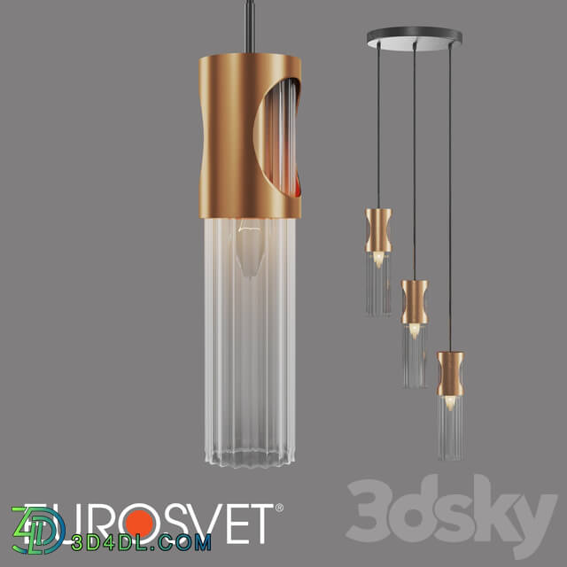 Chandelier - OM Pendant lamp with glass shades Eurosvet 50087_3 Clip