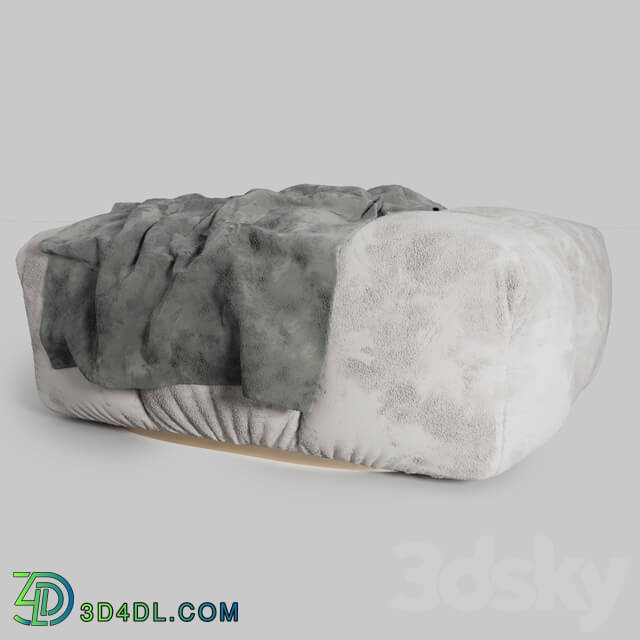 Other soft seating - Soft pouf with drapery