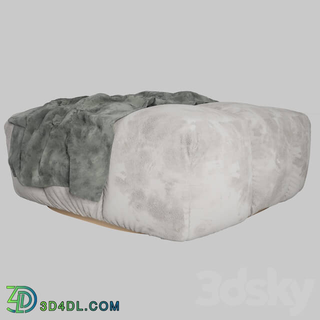 Other soft seating - Soft pouf with drapery