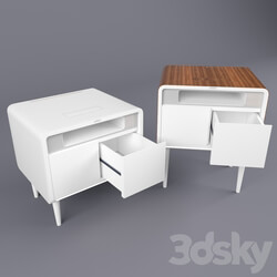 Sideboard _ Chest of drawer - Sobro Smart Side Table - White _ Wood 