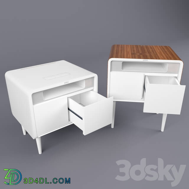 Sideboard _ Chest of drawer - Sobro Smart Side Table - White _ Wood