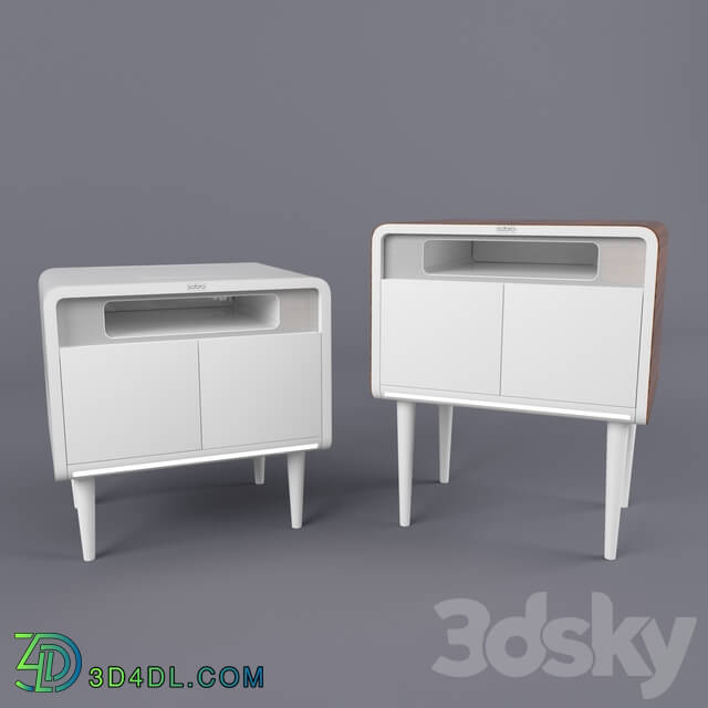 Sideboard _ Chest of drawer - Sobro Smart Side Table - White _ Wood