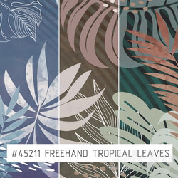 Wall covering - Creativille _ Wallpapers _ 5211 Freehand Tropical Leaves 