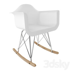 Chair - White Rocking Chair 