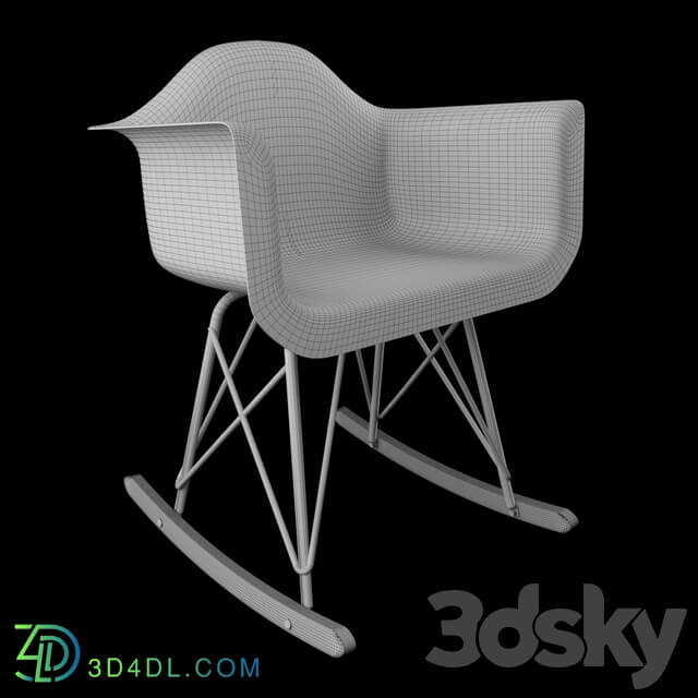 Chair - White Rocking Chair