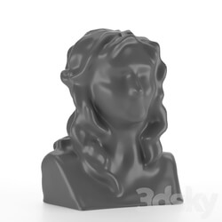 Sculpture - Simple Woman Head _statue_ 
