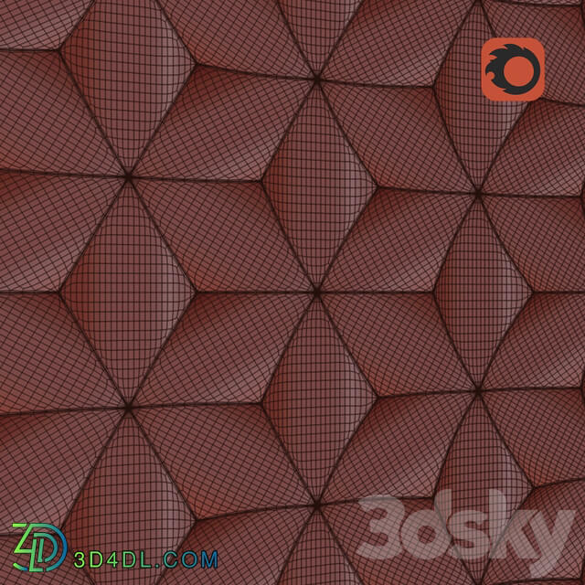 Other decorative objects - 3d panel hexahedral version 2