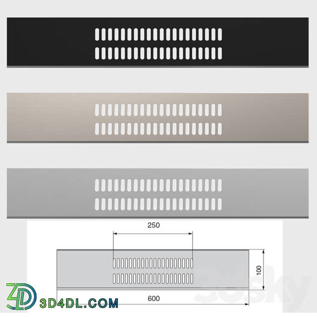 Ventilating grate for a socle