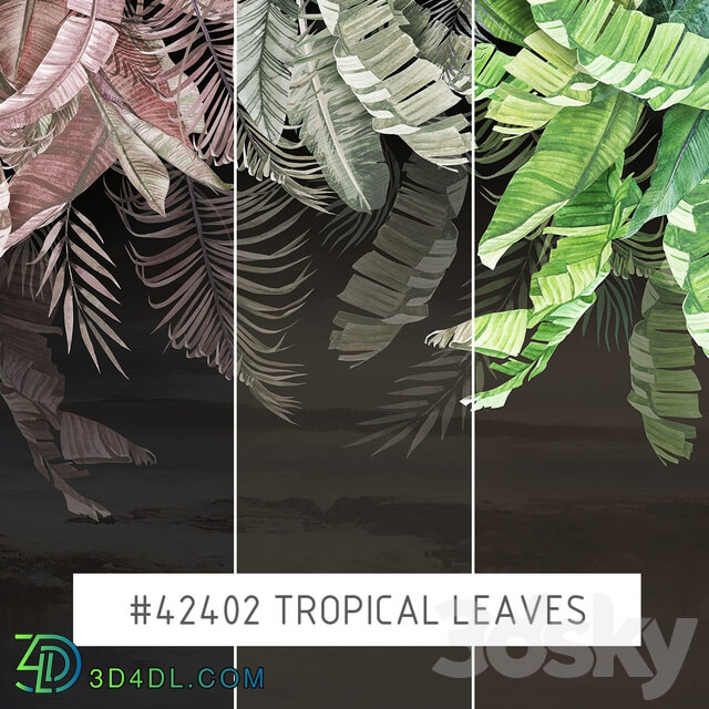 Wall covering - Creativille _ Wallpapers _ 42402 Tropical leaves