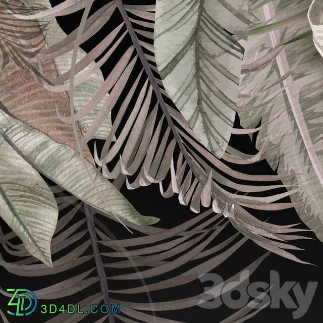 Wall covering - Creativille _ Wallpapers _ 42402 Tropical leaves