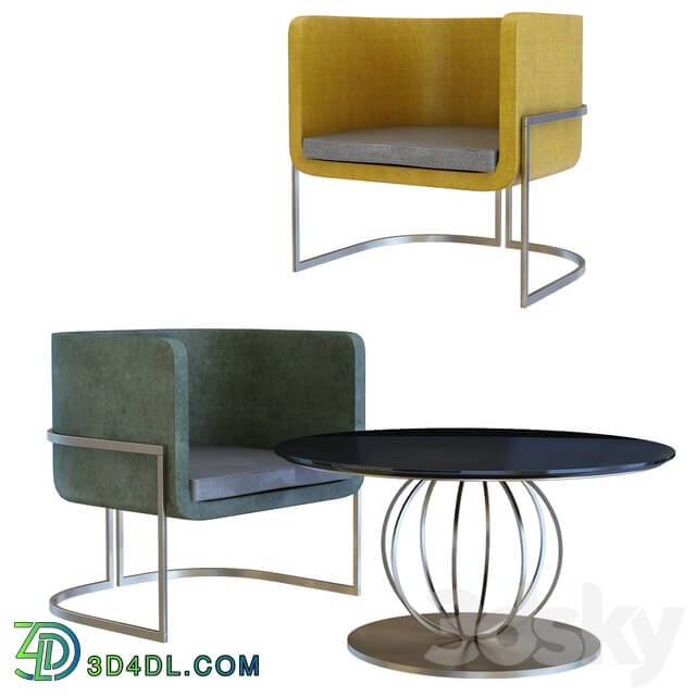 Table _ Chair - circle chair table