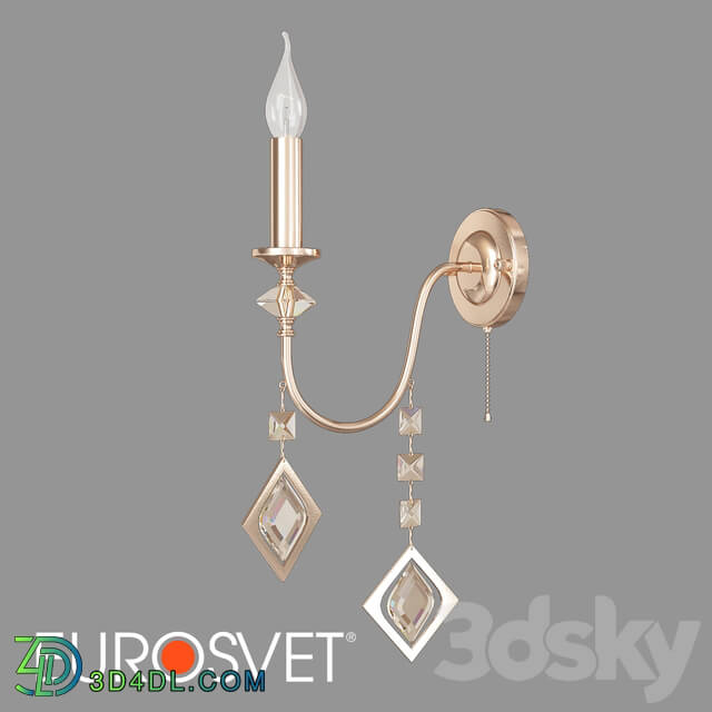 Wall light - OM Sconce classical with crystal Eurosvet 10110_1 Telao