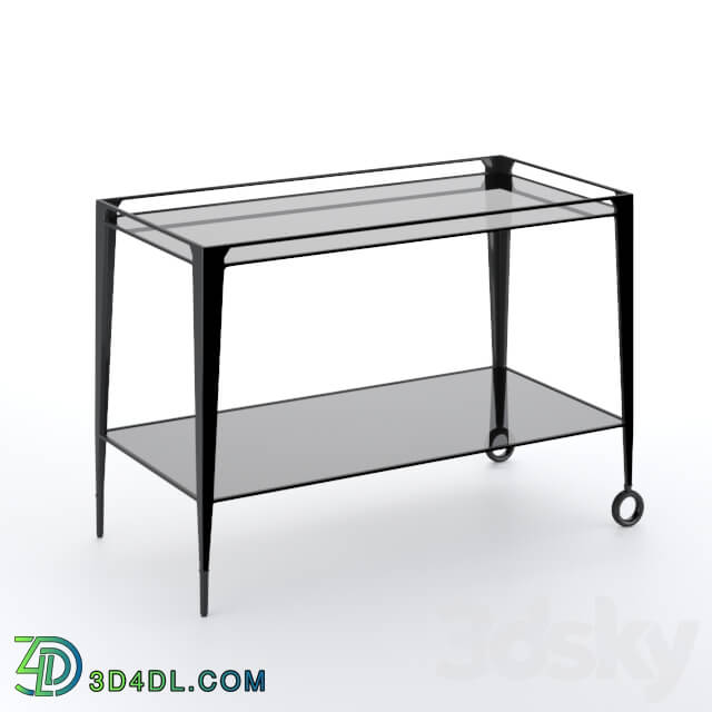 Table - Steel glass table