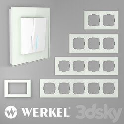 Miscellaneous - OM Glass frames for sockets and switches Werkel Favorit _natural glass_ 