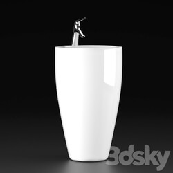 Wash basin - Sink 49x49x82 cm floor white 
