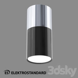 Ceiling lamp - OM Surface mounted downlight Elektrostandard DLR028 6W 4200K chrome _ black chrome 