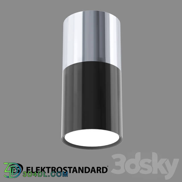 Ceiling lamp - OM Surface mounted downlight Elektrostandard DLR028 6W 4200K chrome _ black chrome