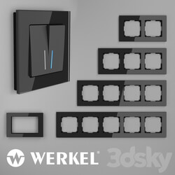 Miscellaneous - OM Glass frames for sockets and switches Werkel Favorit _black_ 