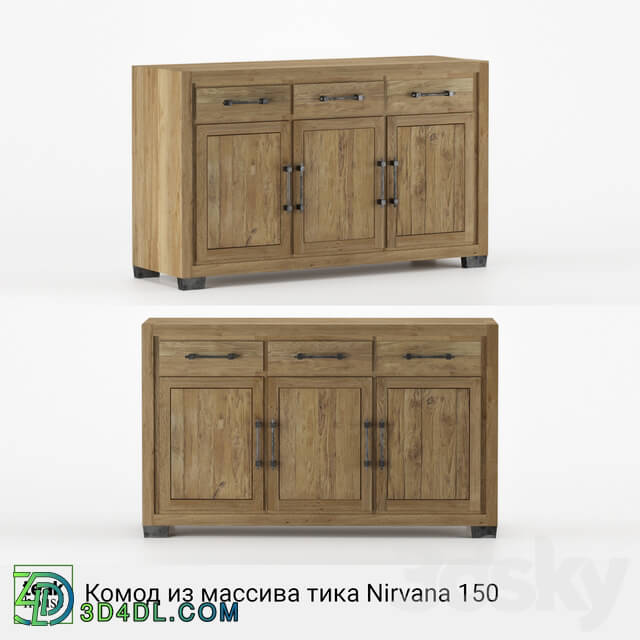 Sideboard _ Chest of drawer - Solid teak sideboard Nirvana 150