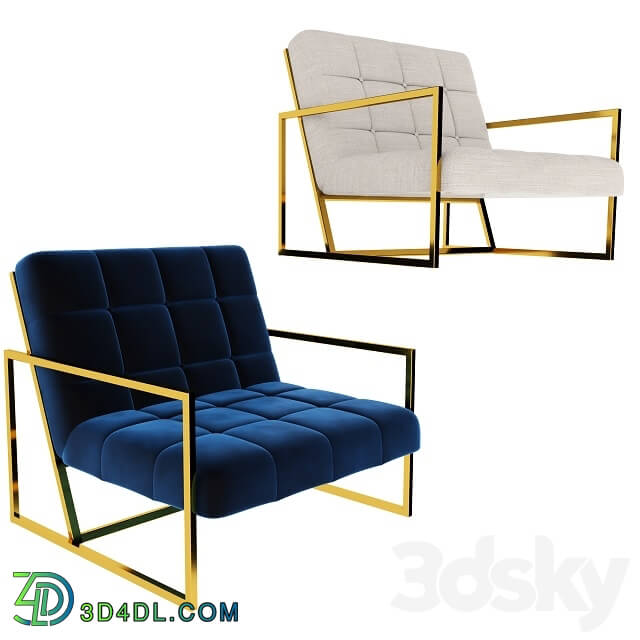 Arm chair - Golden finger lounge chair