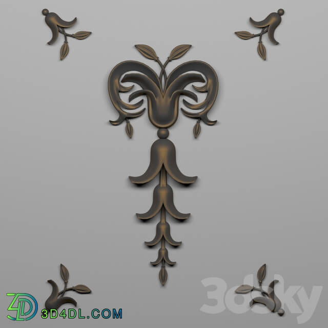 Decorative plaster - Central patch C3