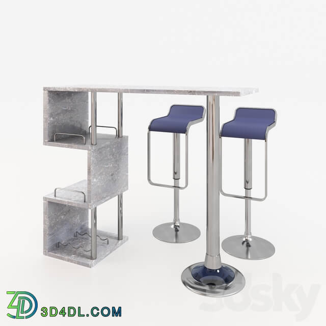 Table _ Chair - Bar counter with chairs