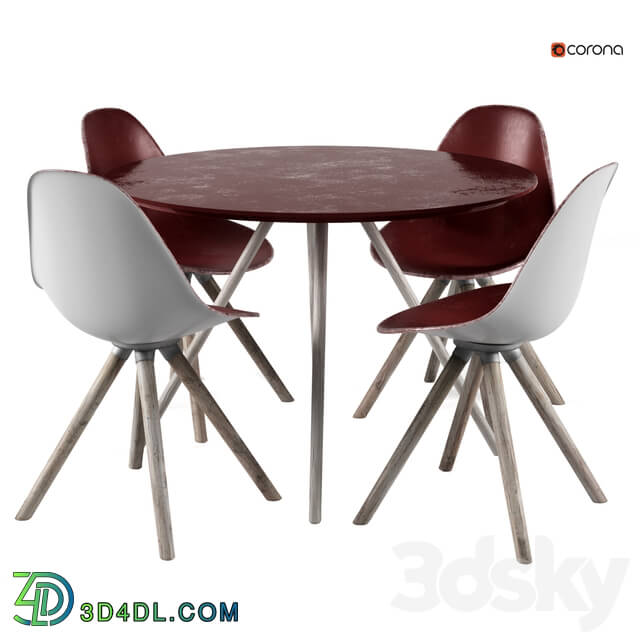 Table _ Chair - Moda CD2 Round Dining Table and chair