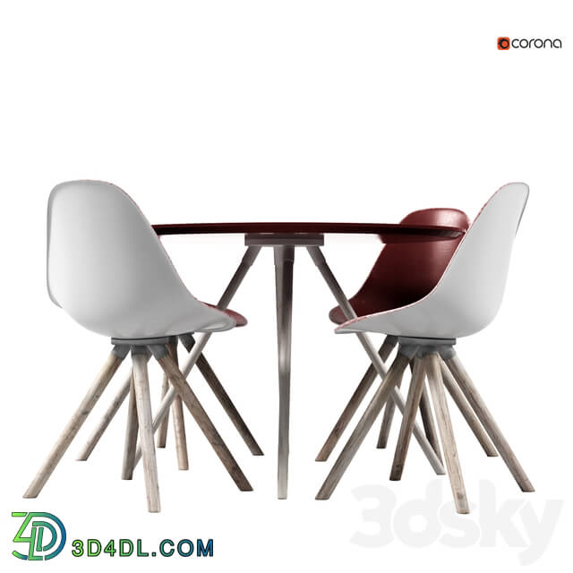 Table _ Chair - Moda CD2 Round Dining Table and chair