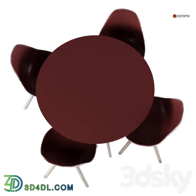 Table _ Chair - Moda CD2 Round Dining Table and chair