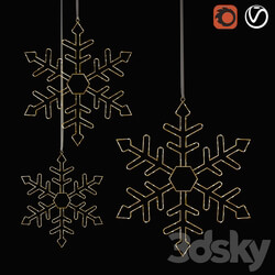 Other decorative objects - glowing snowflakes Restoration Hardware 
