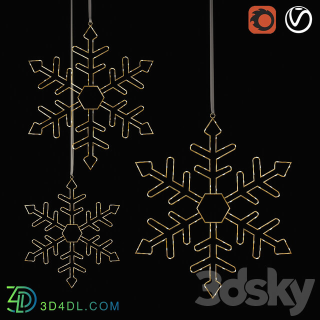 Other decorative objects - glowing snowflakes Restoration Hardware