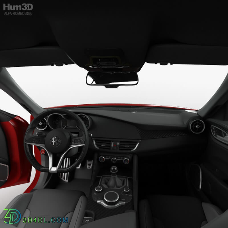 Hum3D Alfa Romeo Giulia Quadrifoglio with HQ interior 2016