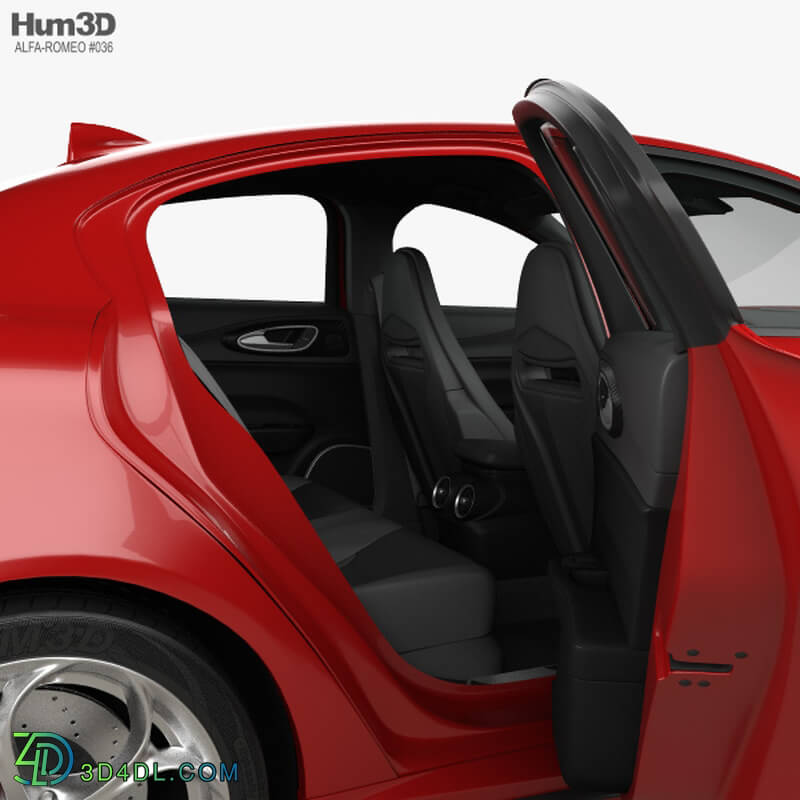 Hum3D Alfa Romeo Giulia Quadrifoglio with HQ interior 2016