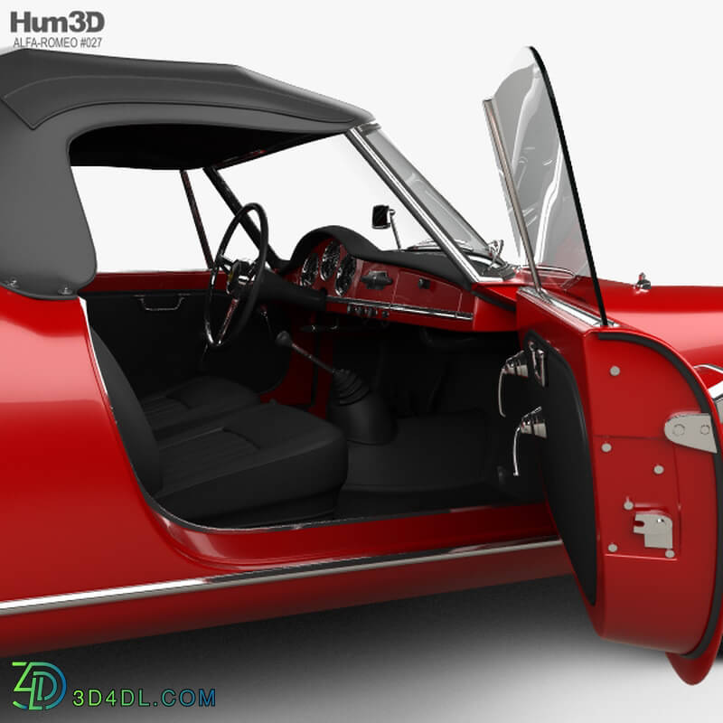 Hum3D Alfa Romeo Giulietta spider with HQ interior 1955