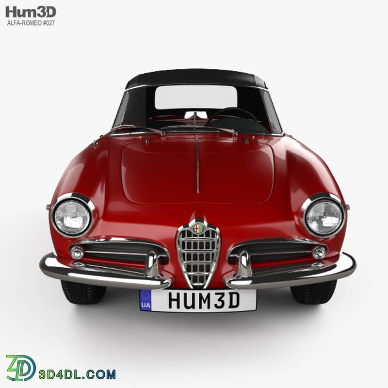 Hum3D Alfa Romeo Giulietta spider with HQ interior 1955