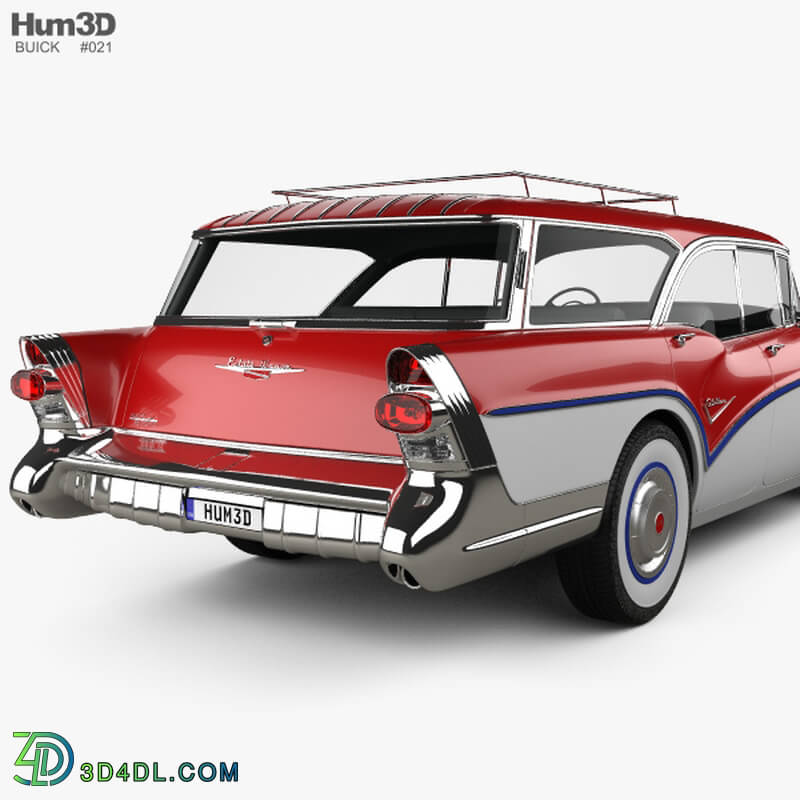 Hum3D Buick Century Caballero wagon 1957