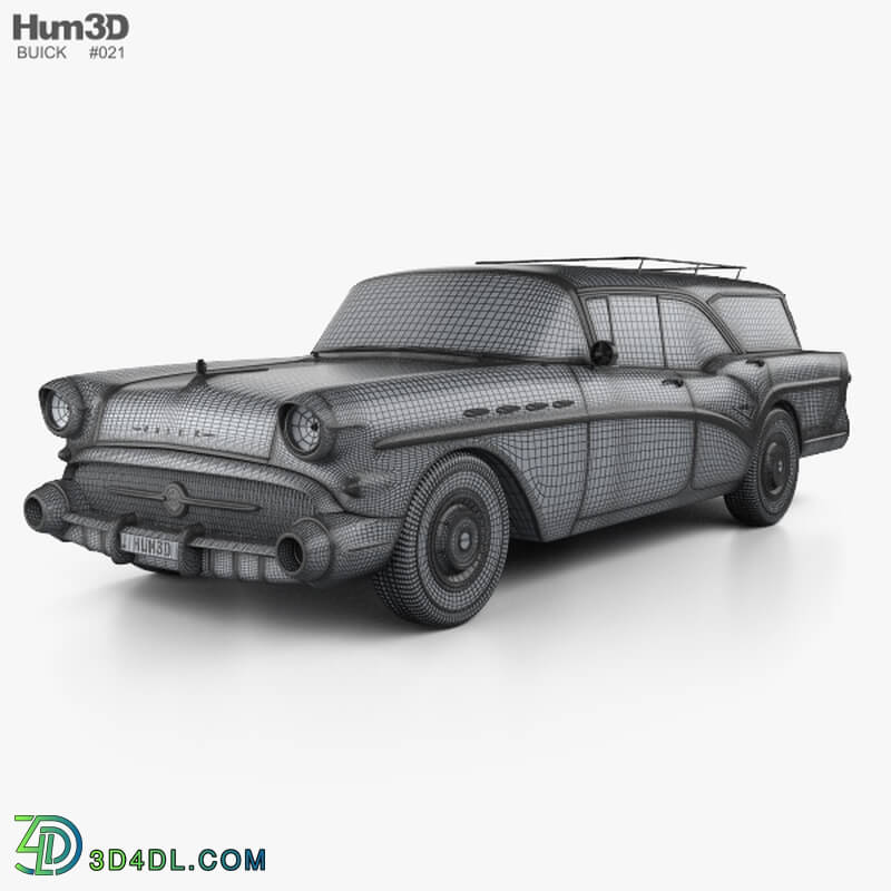 Hum3D Buick Century Caballero wagon 1957