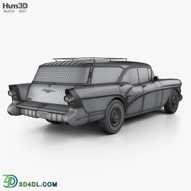 Hum3D Buick Century Caballero wagon 1957