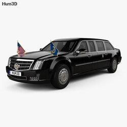 Hum3D Cadillac US Presidential State Car with HQ interior 2017 