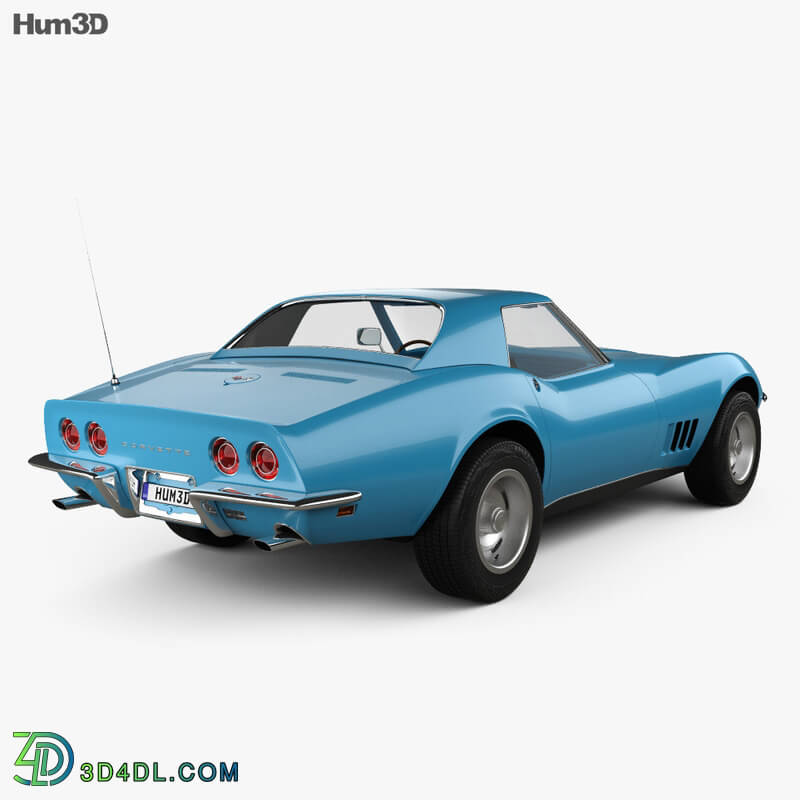 Hum3D Chevrolet Corvette C3 Convertible with HQ interior 1968