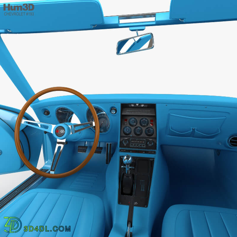 Hum3D Chevrolet Corvette C3 Convertible with HQ interior 1968