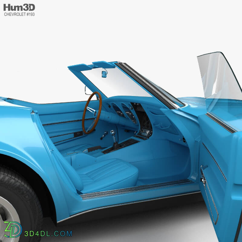 Hum3D Chevrolet Corvette C3 Convertible with HQ interior 1968