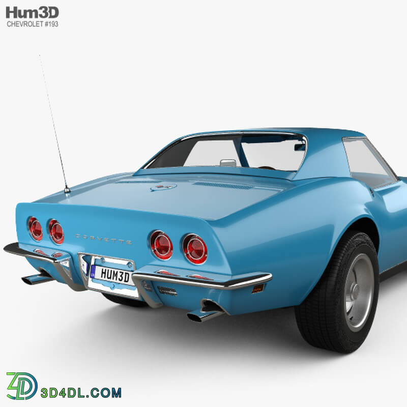 Hum3D Chevrolet Corvette C3 Convertible with HQ interior 1968