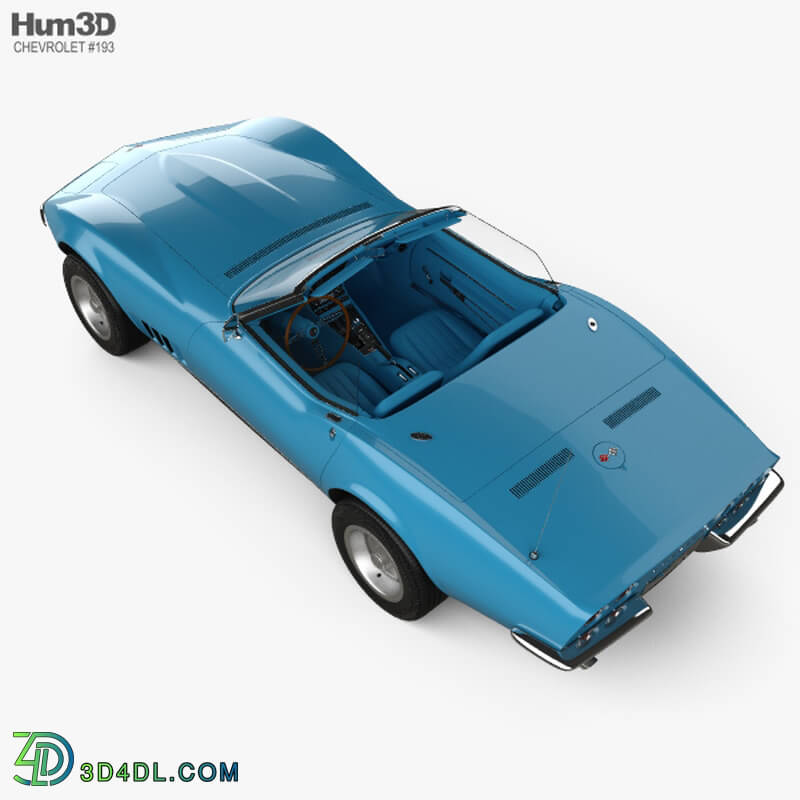 Hum3D Chevrolet Corvette C3 Convertible with HQ interior 1968