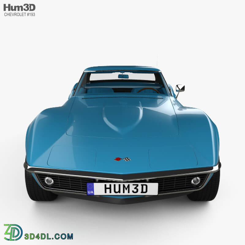 Hum3D Chevrolet Corvette C3 Convertible with HQ interior 1968