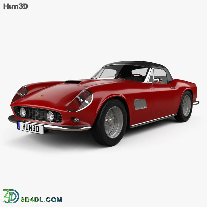 Hum3D Ferrari 250 GT California SWB Spyder with HQ interior 1958