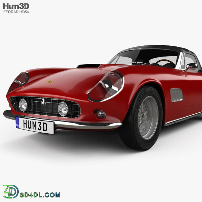 Hum3D Ferrari 250 GT California SWB Spyder with HQ interior 1958