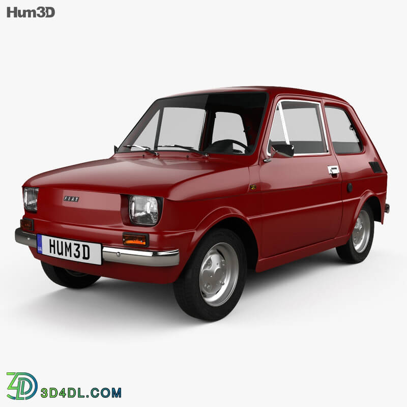 Hum3D Fiat 126 with HQ interior 1976